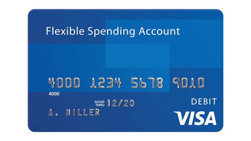 Visa Flexible Spending Account debit card. Visa Flexible Spending Account debit card.