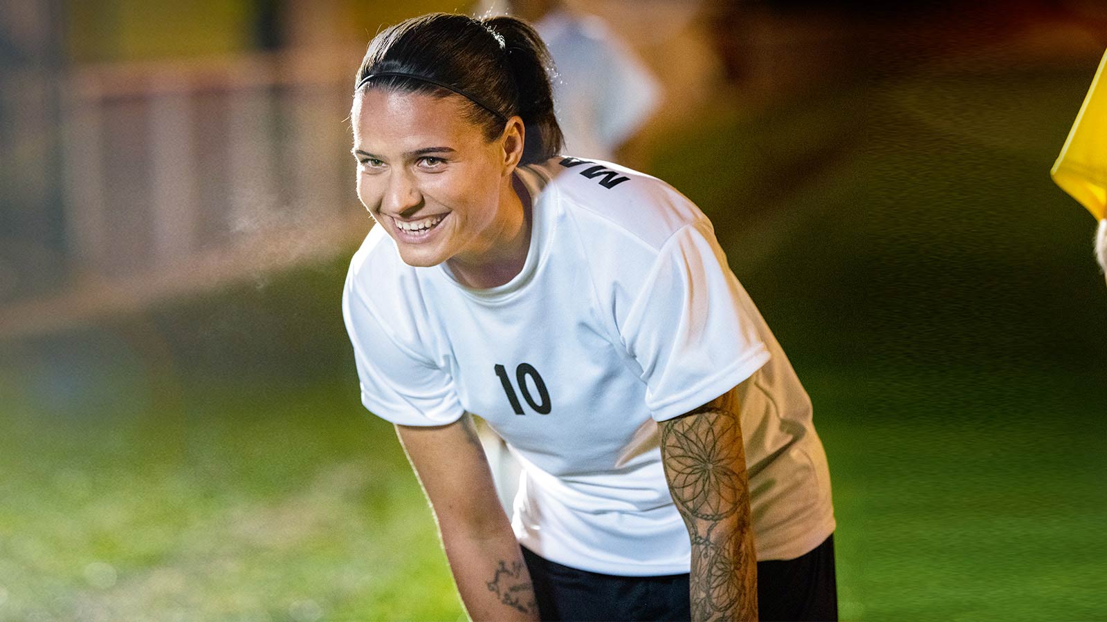 Dzsenifer Marozsán smiling.