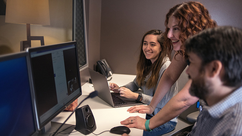 Accessibility and User Experience team in Visa's testing lab, Austin, TX