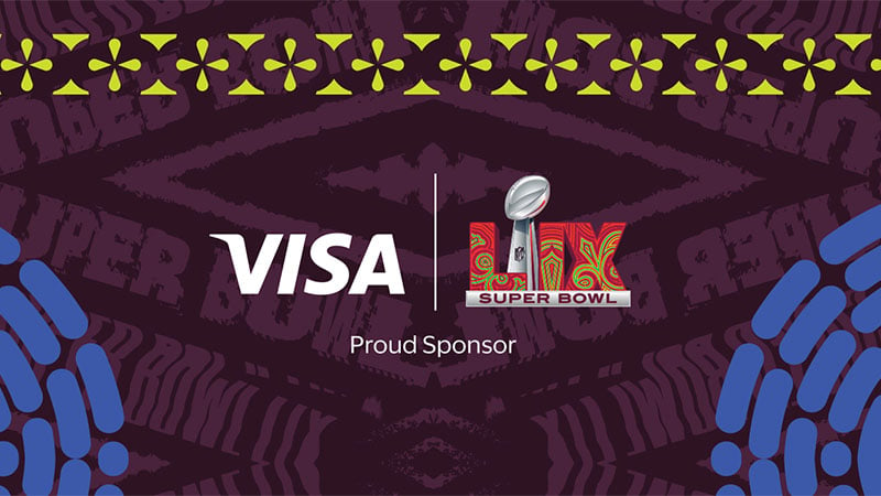 Visa and Super Bowl LIX, Proud sponsor composite logo