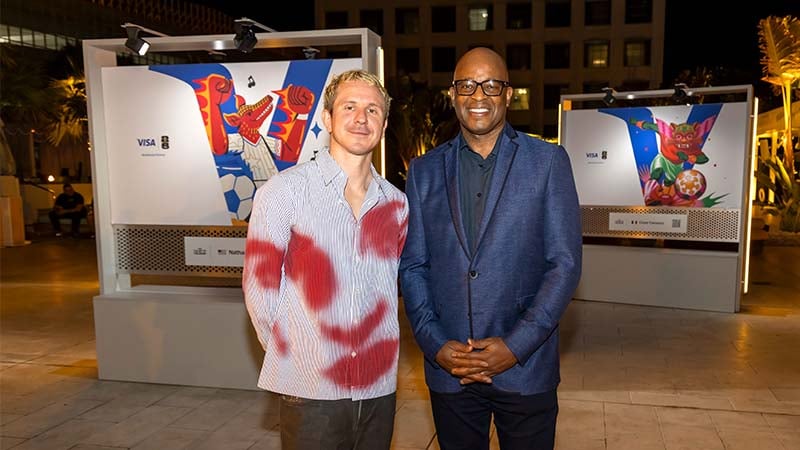 Image of artist and Visa CMO Frank Cooper at ‘Art of the Draw’ event