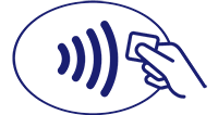 Contactless symbol.