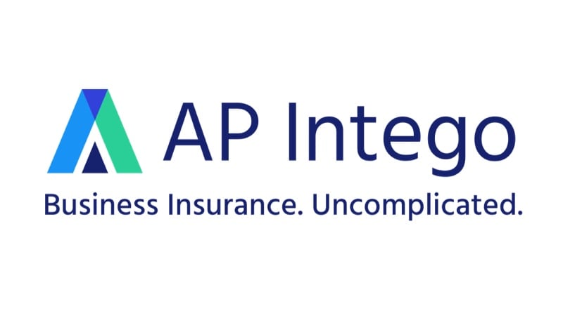 AP Intego logo with catchphrase Business Insurance, Uncomplicated below.