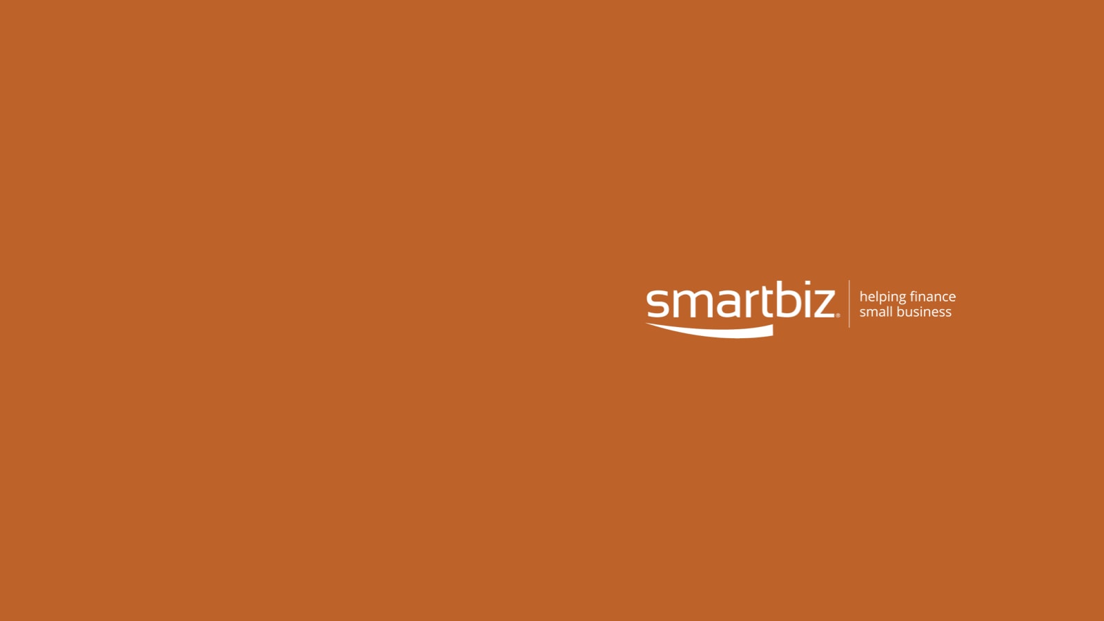 SmartBiz - helping finance small business logo.