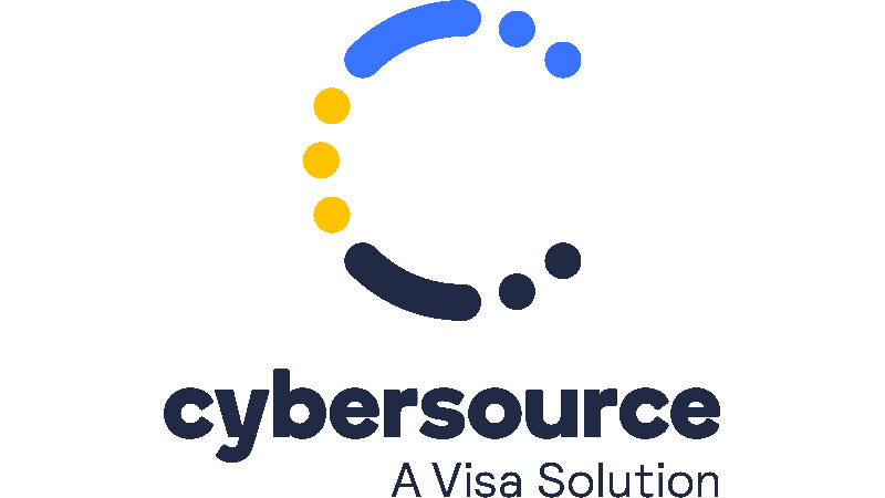 CyberSource logo with subheading A Visa Solution under it. CyberSource logo with subheading A Visa Solution under it.
