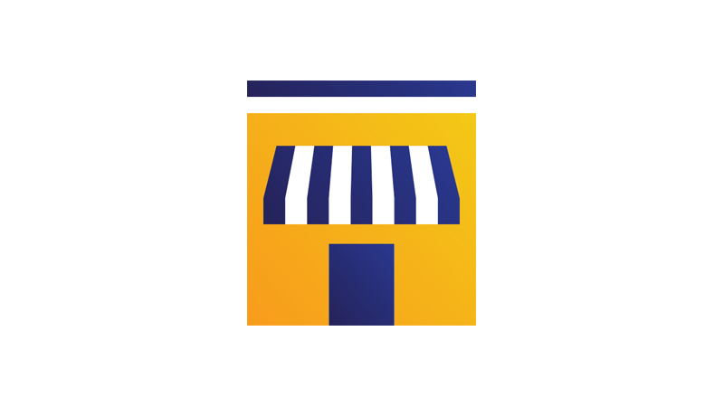 Illustration: small business store front. Illustration: small business store front.