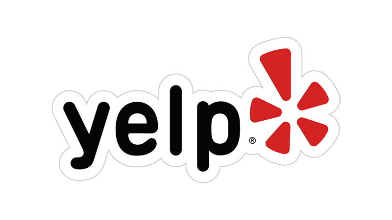 Yelp logo. Yelp logo.