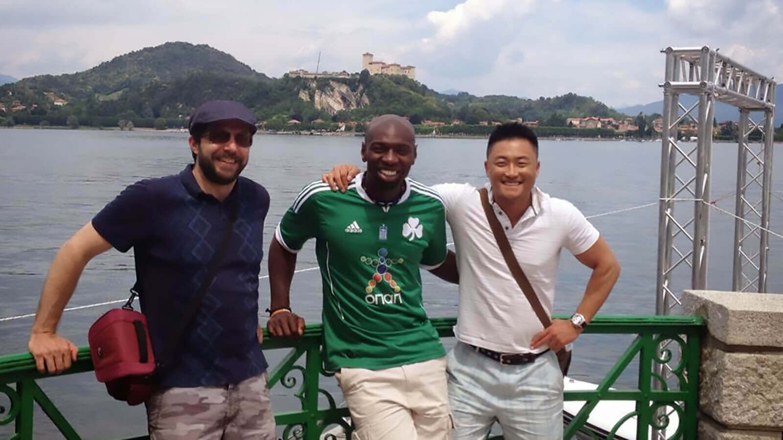 sam tam with friends in italy