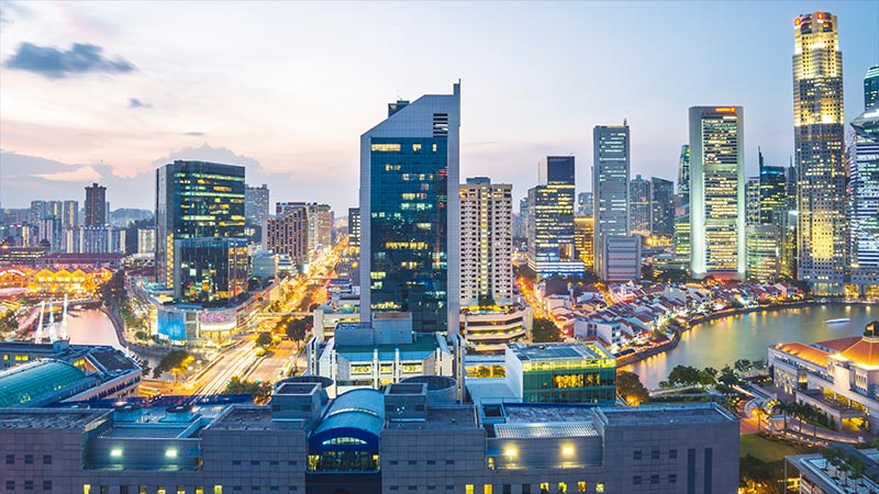 Arial view of cityscape. Arial view of cityscape.