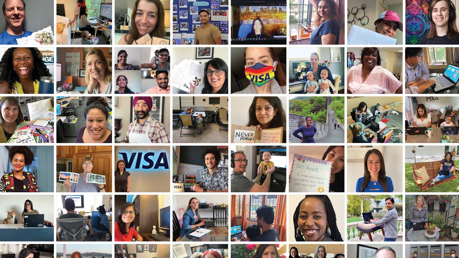 Collage of Visa employees.