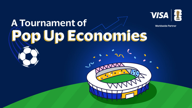 Decorative illustration with the headline “A Tournament of Pop-Up Economies”