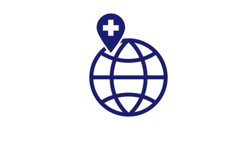 Globe with a geolocation mark. Globe with a geolocation mark.
