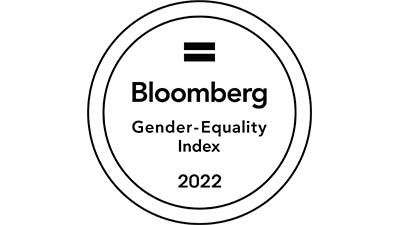 Bloomberg logo. Gender-equality Index 2022.