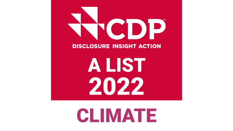 2022 CDP A List Climate logo.