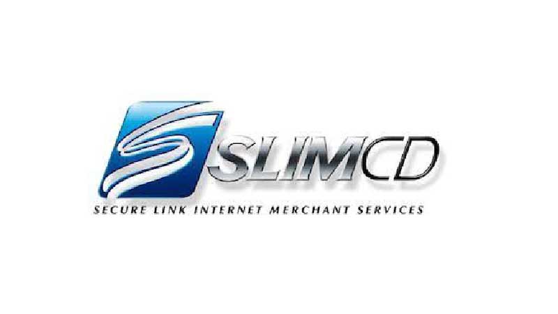 SlimCD Secure Link Internet Merchant Services logo.