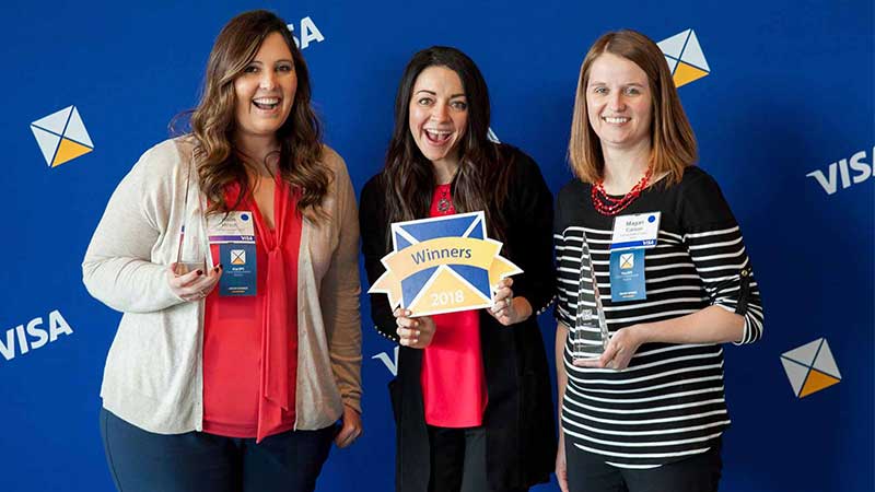 Three female award winners.