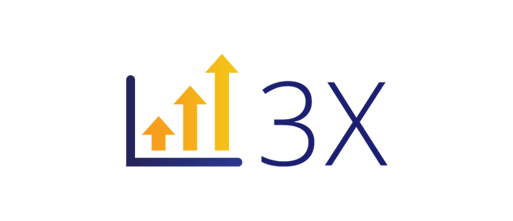 bar-graph-3x-icon-513x221 Illustration of a bar graph with upward trend arrows and 3x beside it.