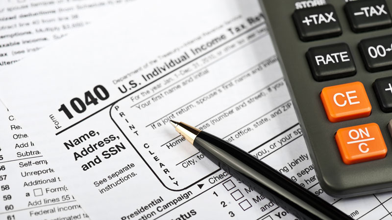 Image of 1040 tax form