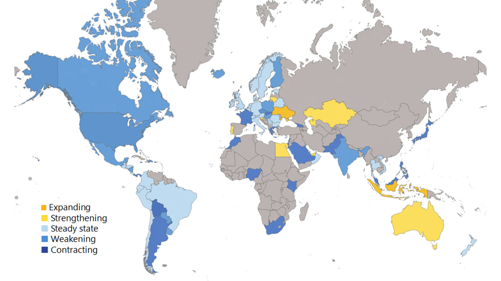 Map showing how SMI can track growth by country.