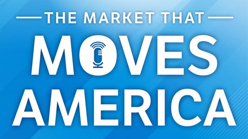 The Market That Moves America podcast logo.