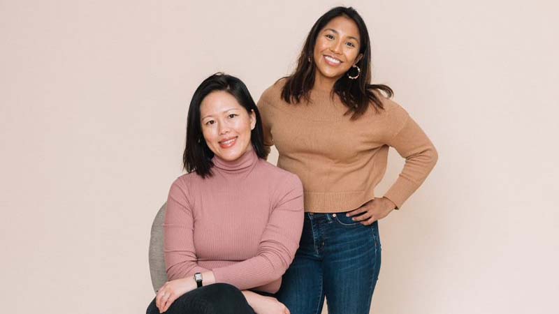 A headshot of Lin Chen and Ava Lichauco, co-founders of Pink Moon.