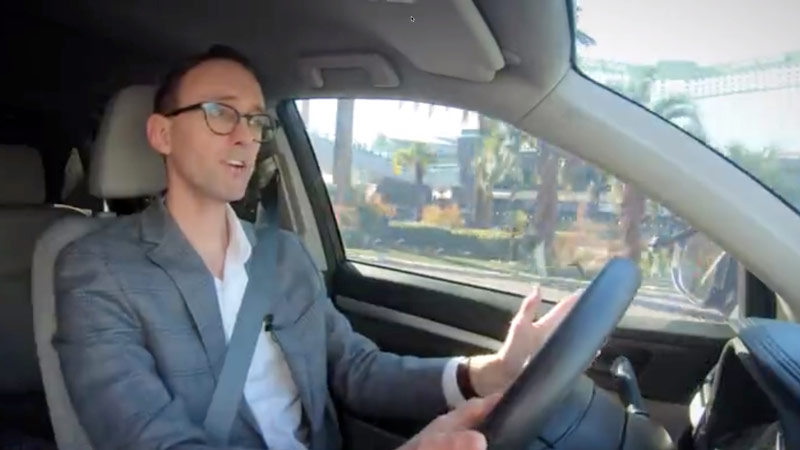 A CNET reporter, Craig Cole, takes Visa’s connected car out for test drive.